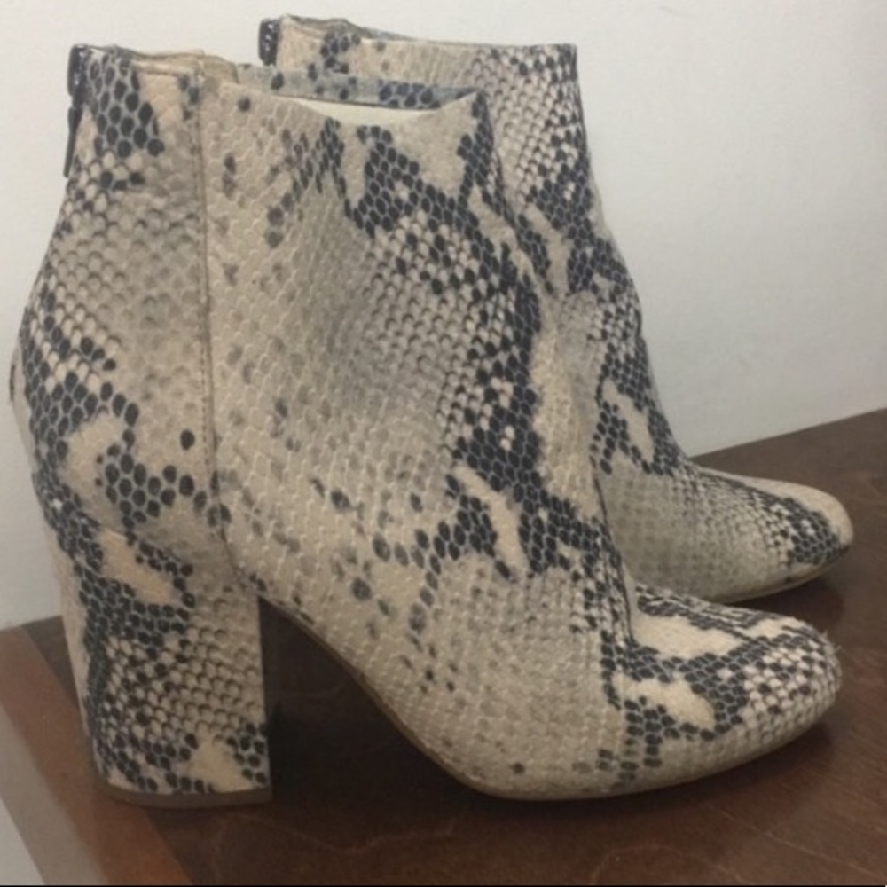 Steve Madden size 9 snake print booties